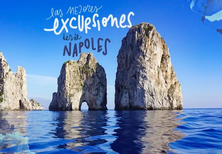 Las mejores excursiones desde Nápoles te llevan a explorar los Faraglioni de Capri, imponentes rocas emergiendo del mar azul.