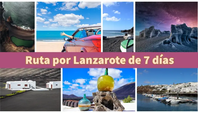Descubre qué ver en Lanzarote en una semana: lagunas verdes, playas volcánicas, paisajes lunares y pueblos blancos.